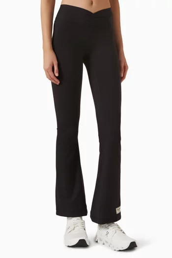V Front Flared Leggings in Recycled Softskin