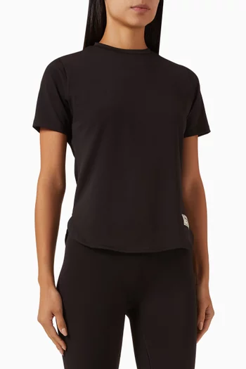 Curved Hem T-shirt in Recycled Softskin