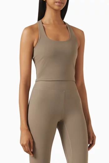Strappy Scoop Tank Top in Soft Nylon