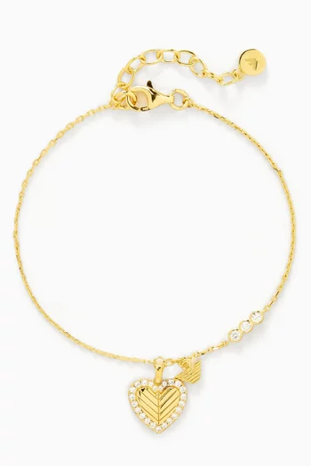 Station Bracelet in Gold-tone Sterling Silver