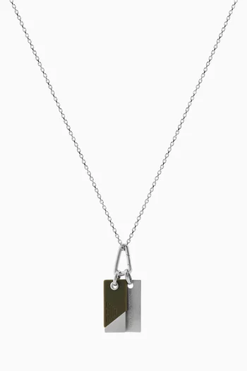 Dog Tag Necklace in Stainless Steel