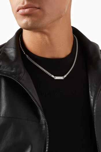 ID Pendant Necklace in Stainless Steel