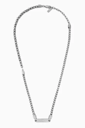 ID Pendant Necklace in Stainless Steel