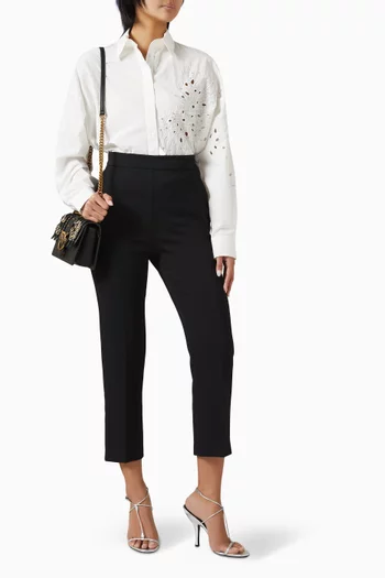 Broderie-anglaise Crystal Shirt in Cotton-poplin