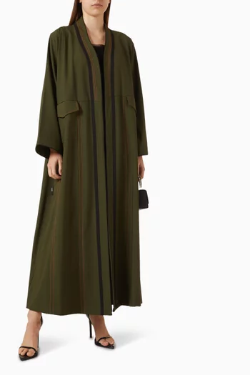 Contrast-stitch Daily Abaya