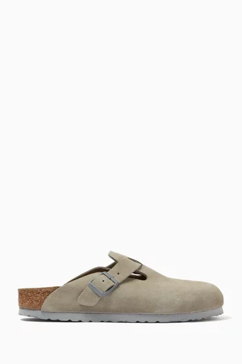 Boston Clog Sandals in Suede