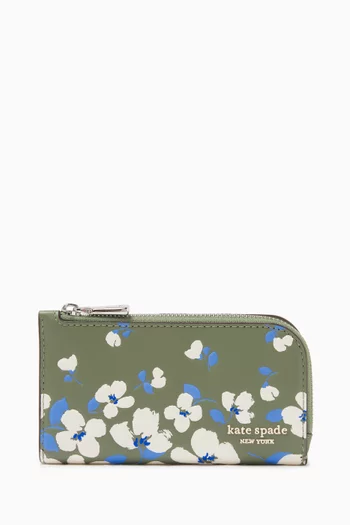 In The Garden Small Slim Bifold Wallet in Leather