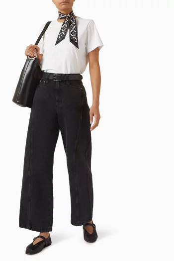 Embroidered T-shirt in Jersey