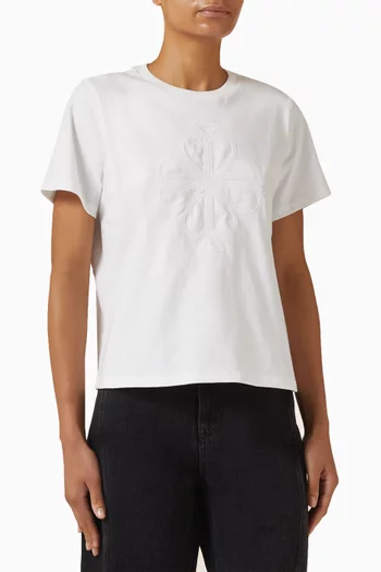 Embroidered T-shirt in Jersey