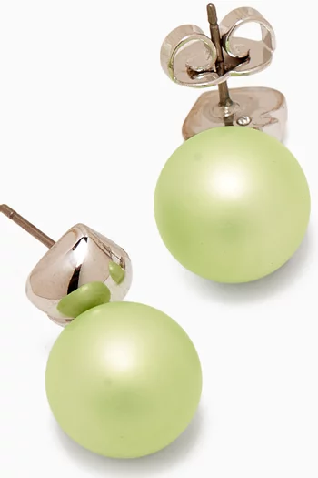 Pearlie Drop Earrings in Silver-tone Metal