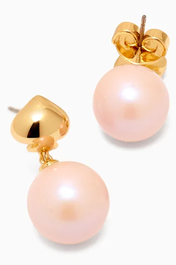 Pearlie Drop Earrings in Silver-tone Metal