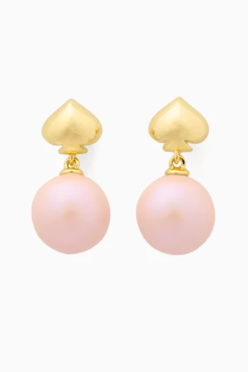 Pearlie Drop Earrings in Silver-tone Metal