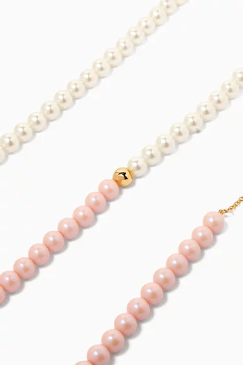 Pearlie Necklace in Gold-tone Metal