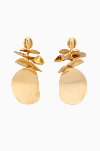 Snack Time Statement Earrings in Gold-tone Metal