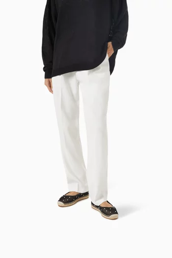 Pearl Espradrille Ballet Flats in Mesh