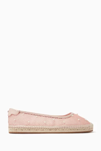Pearl Espradrille Ballet Flats in Mesh