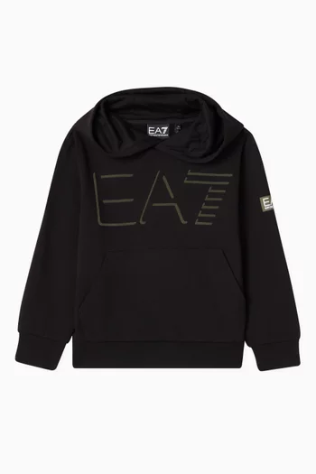Logo Hooded Sweatshirt in Cotton Blend