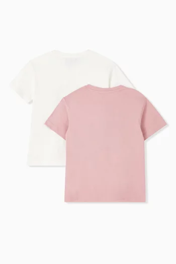 Heart Logo T-shirt in Cotton, Set of 2