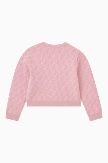 Logo Cardigan in Knit
