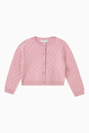 Logo Cardigan in Knit