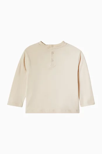 Flock Logo T-shirt in Cotton