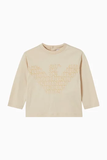 Flock Logo T-shirt in Cotton