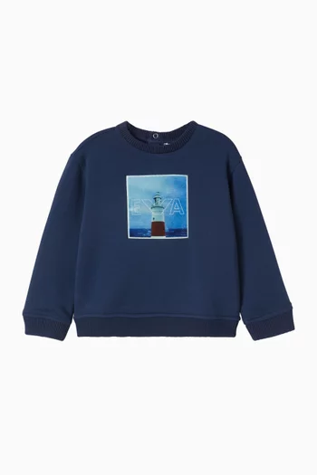 Deer Graphic Sweatshirt in Cotton