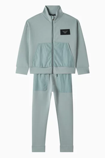 EA Logo Tracksuit Set in Cotton
