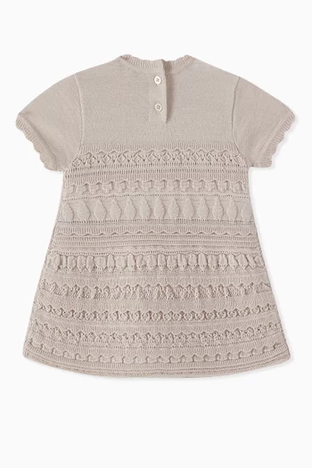 Ruffle Dress in Wool Blend