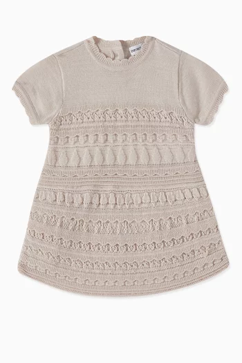 Ruffle Dress in Wool Blend