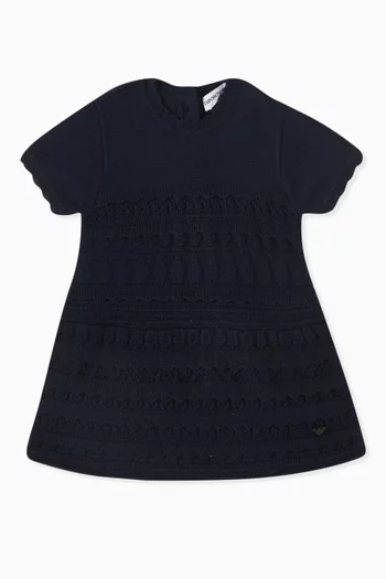 Ruffle Dress in Wool Blend
