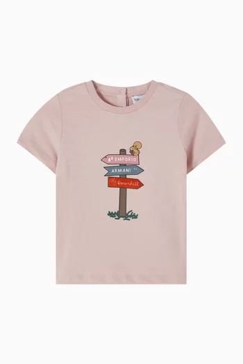 Adventure Heart Graphic T-shirt in Cotton