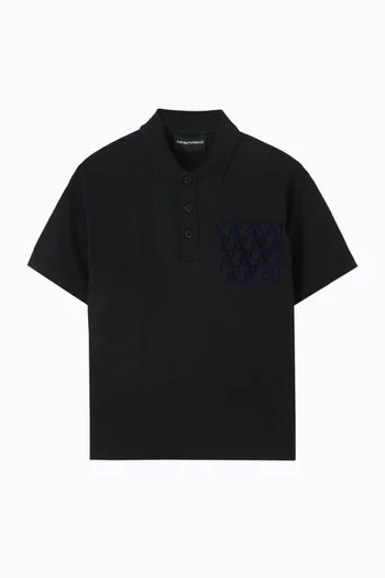 Flocked Logo Polo Shirt