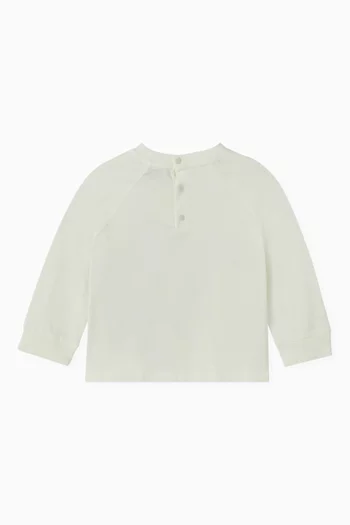 Embroidered Logo T-shirt in Cotton