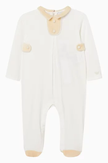 Collared Sleepsuit in Velour