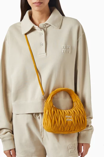 Mini Matelassé Wander Bag in Suede