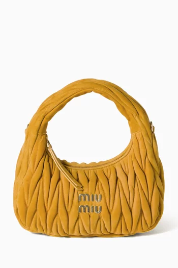 Mini Matelassé Wander Bag in Suede