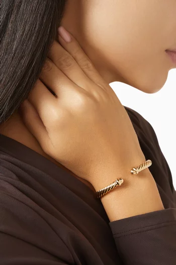 سوار كابل سبيرا بتصميم مرن ذهب أصفر عيار 18