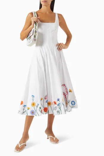 Wells Midi Dress in Cotton