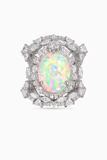 Ocean Rings in 18kt White Gold & Rhodium Vermeil