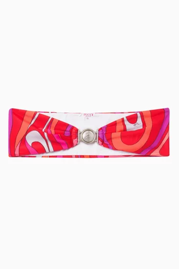Marmo-print Bikini Top