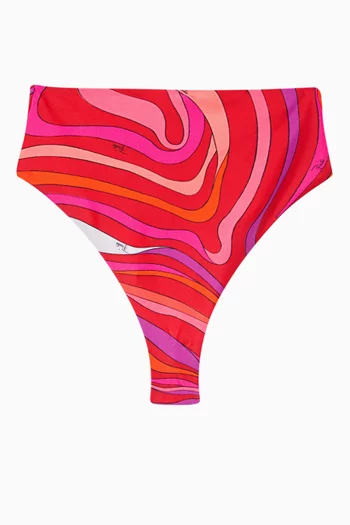 Marmo-print Bikini Briefs