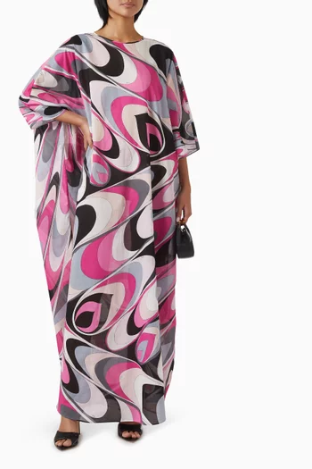 Onde-print Kaftan in Cotton