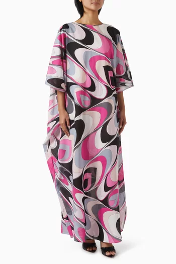 Onde-print Kaftan in Cotton