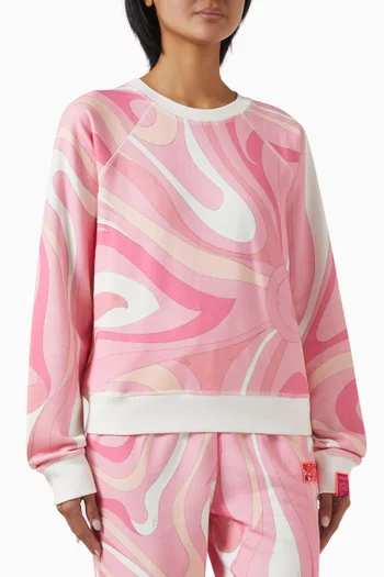 Marmo-print Sweatshirt in Fleece