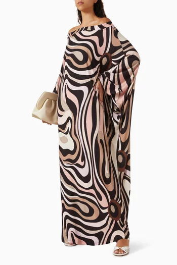 Marmo-print Kaftan in Jersey