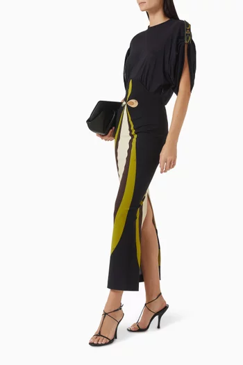 Maddalena-print Dress in Cotton-silk