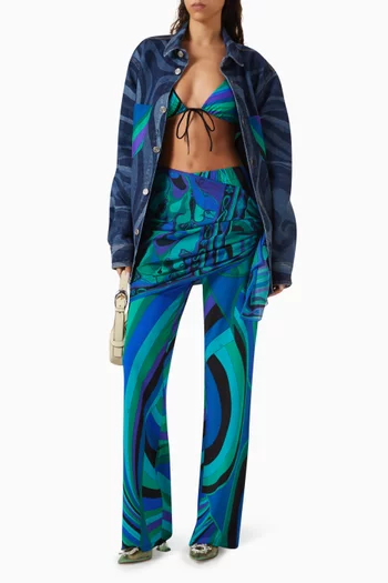 Iride-print Jacket in Denim