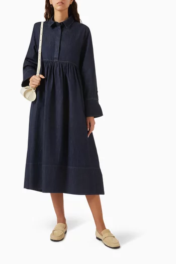Canary Oversized Shirtdress in Denim