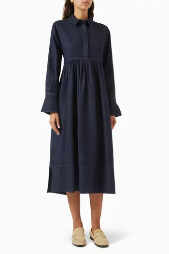 Canary Oversized Shirtdress in Denim